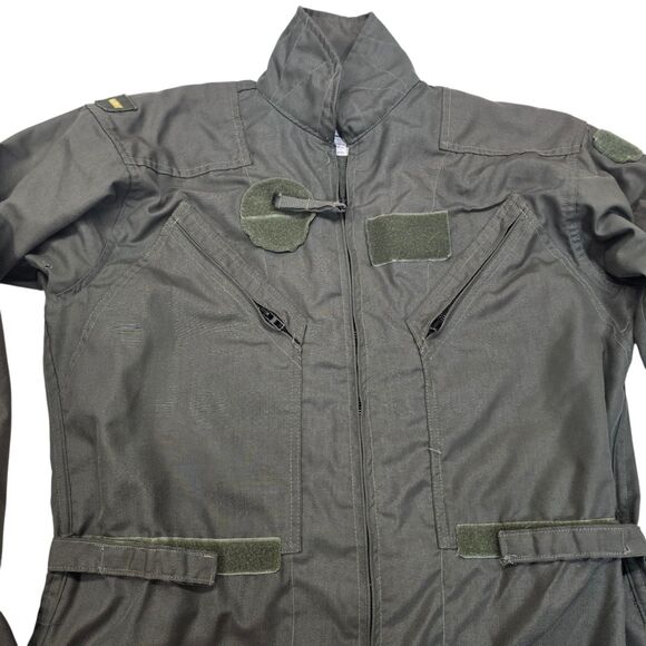 90's MILITARY FLYER'S SUMMER COVERALLS FLIGHT SUIT SIZE 44L Fire Resistant - Picture 15 of 16